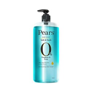 Pears Soft & Fresh Shower Gel Glycerine Mint Extract Paraben Free For Glowing Skin - 750ml Bottle