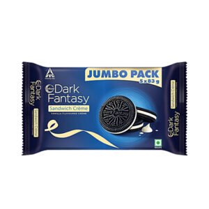 Sunfeast Dark Fantasy Vanilla Flavored Sandwich Creme Biscuits - 415g (5Nx83g each)