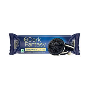 Sunfeast Dark Fantasy Vanilla Flavoured Sandwich Creme Biscuits - 79g