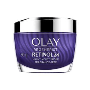 Olay Regenerist Retinol 24 Night Moisturiser With Niacinamide, Improves Fine Lines, Wrinkles, 50g