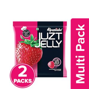 Alpenliebe Candy Strawberry Flavoured, Juzt Jelly 2x148g Multipack