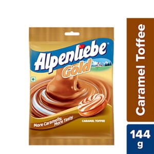 Alpenliebe Gold Caramel Toffee, 144g (40pcs)