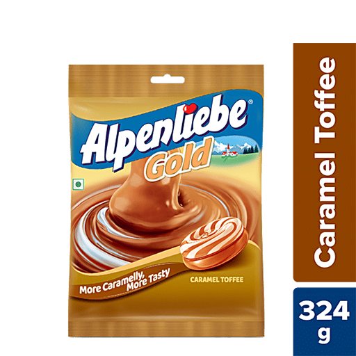 Alpenliebe Gold Gold Caramel Toffee Toffee,324g Pouch