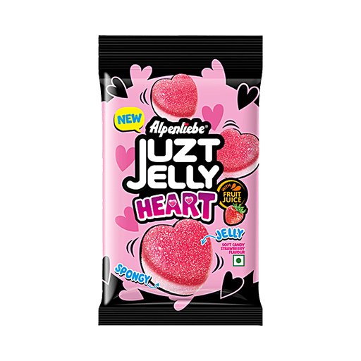 Alpenliebe Juzt Jelly Heart Strawberry Flavour Soft Candy,94.6g