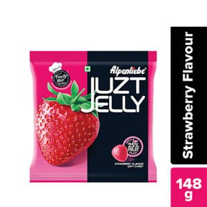 Alpenliebe Juzt Jelly Strawberry Flavour Soft Candy With 25% Fruit Pulp,148g (40pcs)