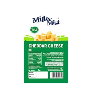 Milky Mist Cheddar Cheese Rich In Protein, Calcium, Enhance Taste & Flavour, 1kg Carton