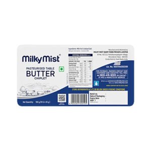 Milky Mist Pasteurised Table Butter Chiplet, 100g (10 Units x 10g each)
