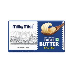 Milky Mist Table Butter Salted, Instant Nutritional Boost, Rich Creamy Texture, 500g Carton