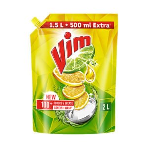 Vim Fresh Lemon Fragrance Dishwash Liquid Gel Refill Pack,2L Pouch