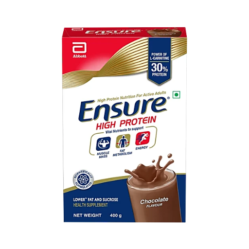 Ensure High Protein Drink - For Physically Active Adults, Chocolate Flavour, 400 g Box