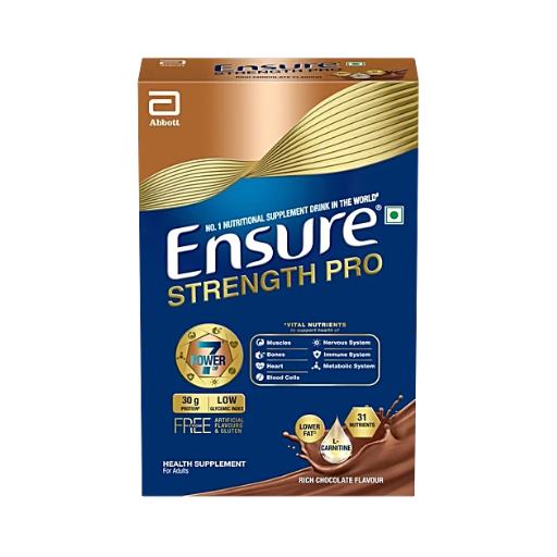 Ensure Strength Pro Rich Chocolate Flavour Nutritional Supplement Drink, 400 g Box