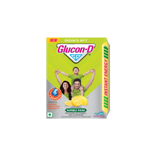 Glucon-D Nimbu Pani with 3 Benefits of Energy, Recovery, and Immunity - 450g