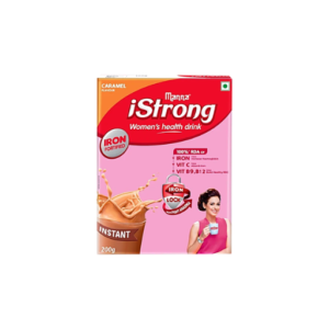 Manna Istrong Womens Nutrition Drink - Fortified With Iron, Caramel Flavour, 200 g