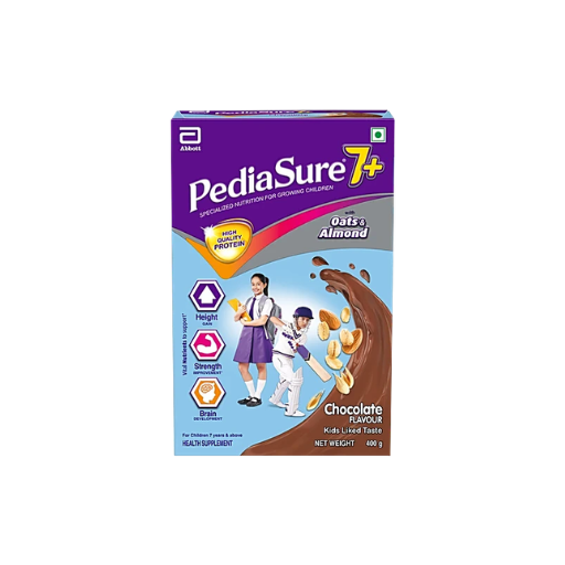 Pediasure 7+ Chocolate Flavour Nutrition Drink Powder With Oats & Almond For Children, 400g