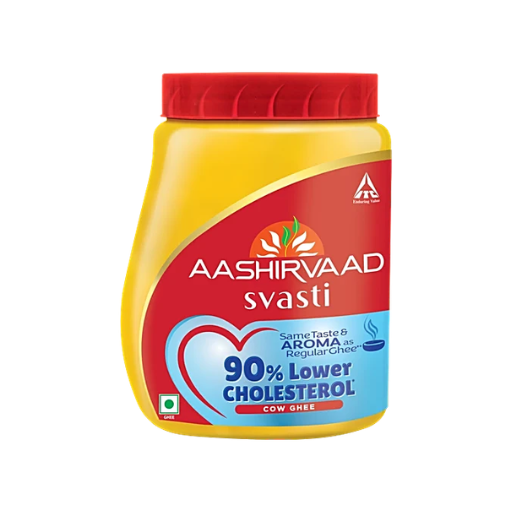 Aashirvaad Svasti Cow Ghee - 90% Lower Cholesterol, 500ml