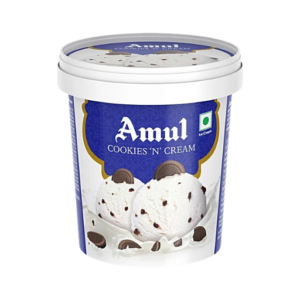 Amul Cookie N Cream Ice Cream, 125 ml