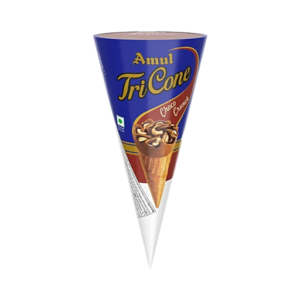 Amul Ice Cream - Tricone, Choco Crunch, 120 ml