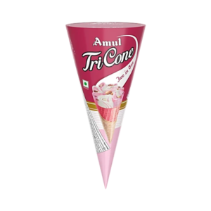 Amul Tricone Vanilla & Strawberry Ice Cream, 120 ml