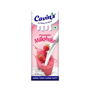Cavins Strawberry Milkshake, 180ml