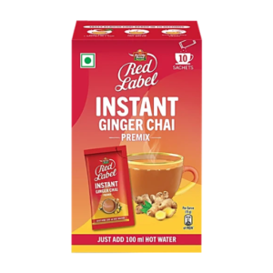 Red Label Brooke Bond Instant Ginger Chai Premix, 150 g (10 x 15 g)
