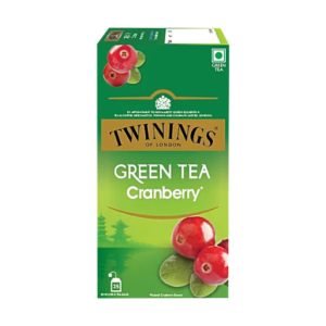 Twinings Green Tea - Cranberry, 50g (25 Bags x 2 g each)