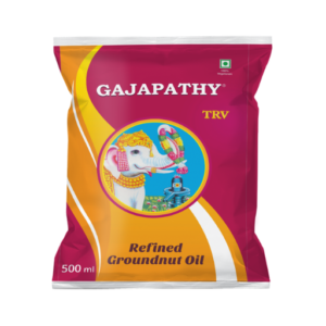 Gajapathy Refined Groundnut Oil 500ml Pouch