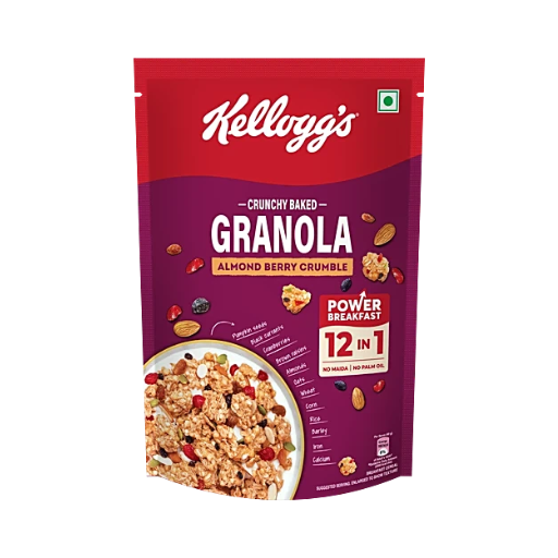 Kelloggs Crunchy Almond Berry Crumble Granola - 12 In 1 Power Breakfast 450g