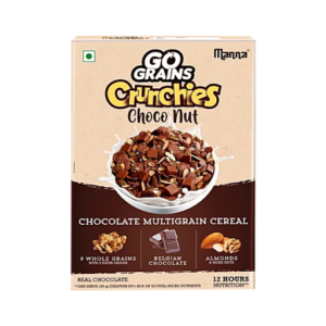 Manna Go Grain Crunchies - Choco Nut, Multigrain Breakfast Cereal 300g