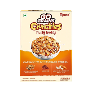 Manna Go Grain Crunchies - Nutty Buddy, Oats & Nuts Multigrain Cereal 300g
