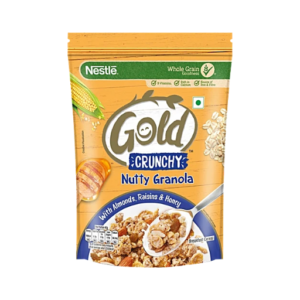 Nestle Gold Crunchy Nutty Granola - Almonds, Raisins & Honey 475g Pouch