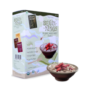 Pristine BEGINNINGS Breakfast Cereals 100% Organic Mixed Millet Flakes 150g
