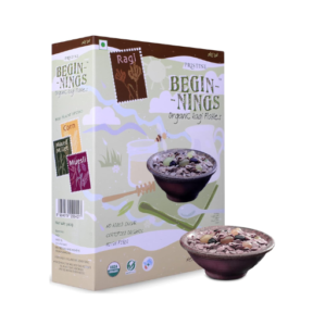 Pristine BEGINNINGS Breakfast Cereals 100% Organic Ragi Flakes 300g