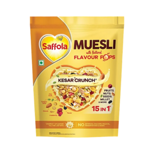 Saffola Muesli With Natural Flavour Pops - Kesar Crunch