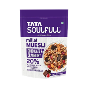 Tata Soulfull Chocolate & Cranberry Millet Muesli With 20% Almonds & Seeds 500g