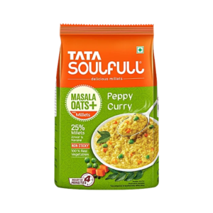 Tata Soulfull Masala Oats+ With 25% Millets, Peppy Curry 500g