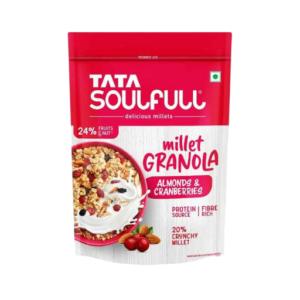 Tata Soulfull Millet Granola Breakfast Cereal - Almonds & Cranberries 400g
