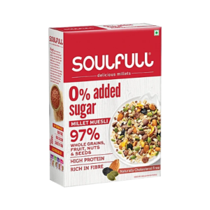 Tata Soulfull Millet Muesli - Whole Grains, Fruit, Nuts & Seeds, High In Protein, 0% Added Sugar - 400g
