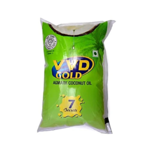 VVD Gold Agmark Coconut Oil 1Ltr Pouch