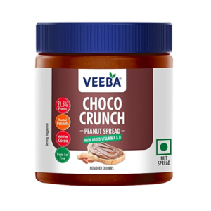 Veeba Choco Crunch Peanut Spread - With Added Vitamin A & D - 340g