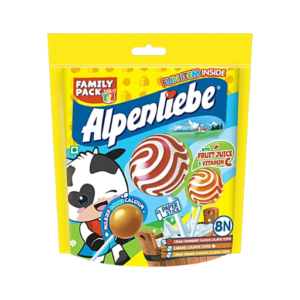 Alpenliebe Lollipop Orange, Strawberry & Caramel Flavour
