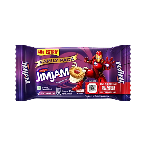 Britannia Jim Jam Naughty Jam Flavoured Biscuits