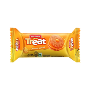 Britannia Treat Orange flavoured Creme Biscuits 50g