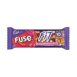 Cadbury Fuse Fit Chocolate Snack Bar - With Cranberries & Nuts 40g