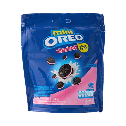 Cadbury Imported Oreo Mini Strawberry Biscuits, 58.4g