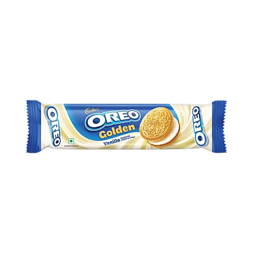 Cadbury Oreo Golden Vanilla Flavoured Cookie & Creme Sandwich Biscuit, 108.55g