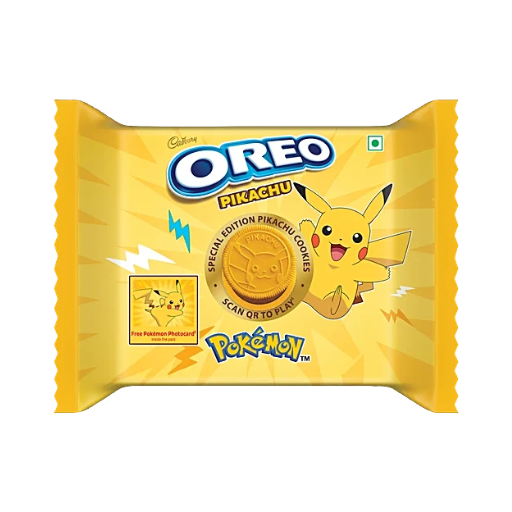Cadbury Oreo Pikachu Cookies With Choco Creme Flavour Sandwich Biscuit