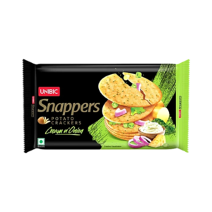 Unibic Snappers - Potato Crackers, Cream 'N' Onion 120g