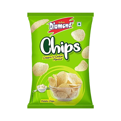 Yellow Diamond Cream 'n' Onion Flavour Potato Chips