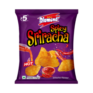 Yellow Diamond Spicy Sriracha Flavour Potato Chips 5rs Pack