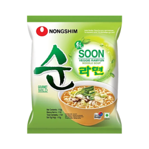 NONGSHIM Soon Veggie noodle soup - Refreshing Flavour, 112g